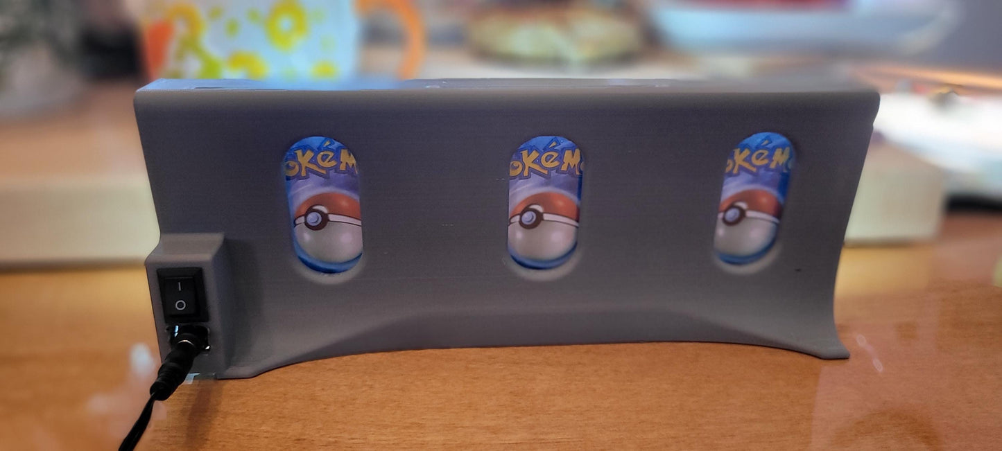 3 Card Toploader Lightbox Display