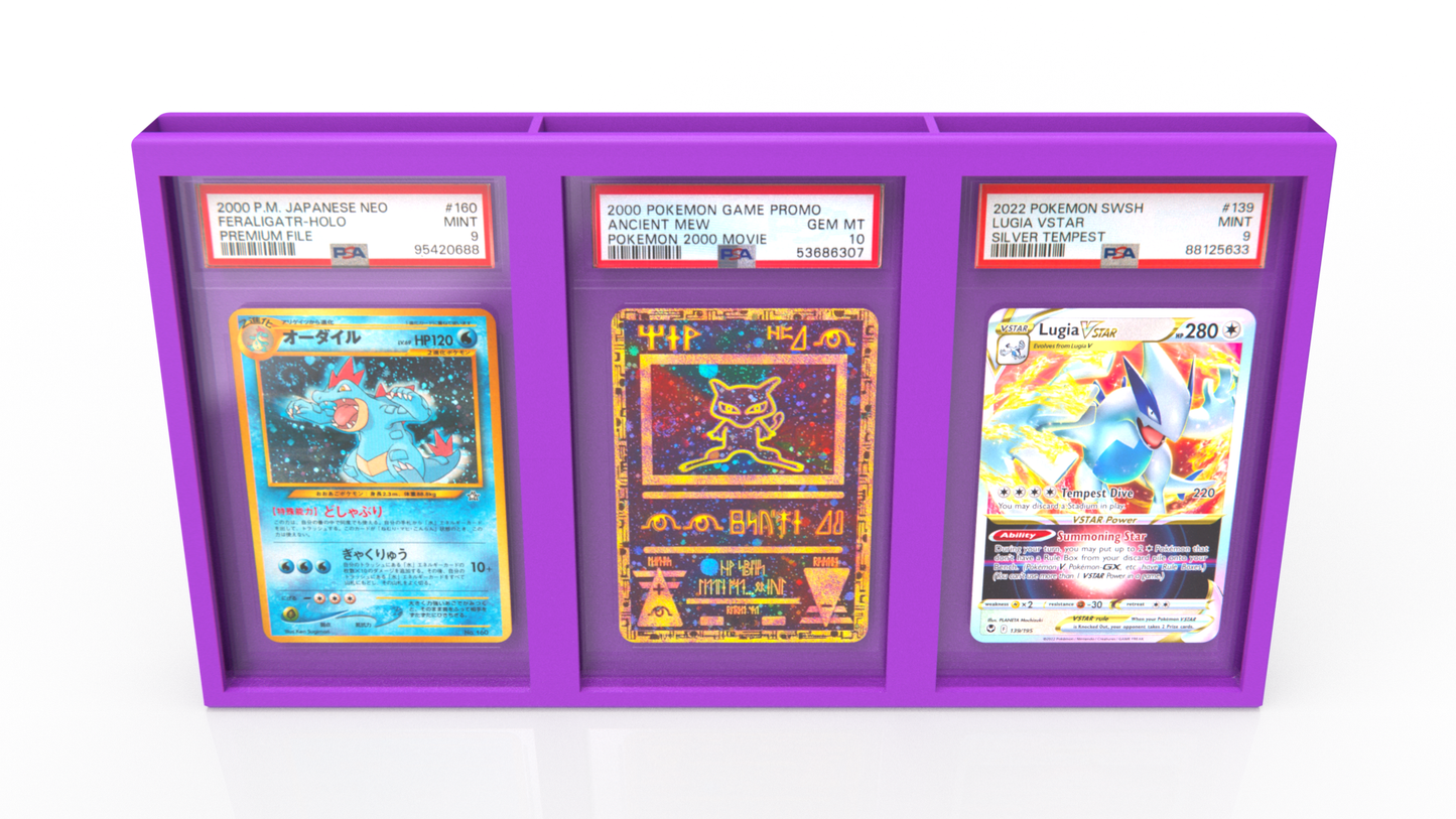 Graded 3 Card Display Frame - PSA / Beckett / CGC (Wholesale)