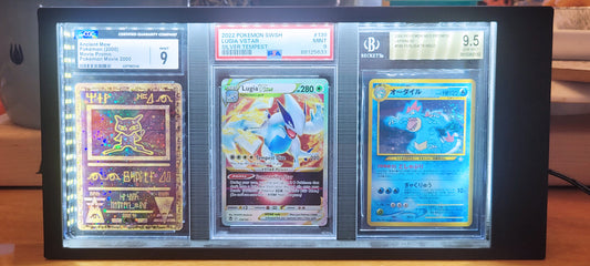 Graded 3 Card Display Lightbox - PSA / Beckett / CGC