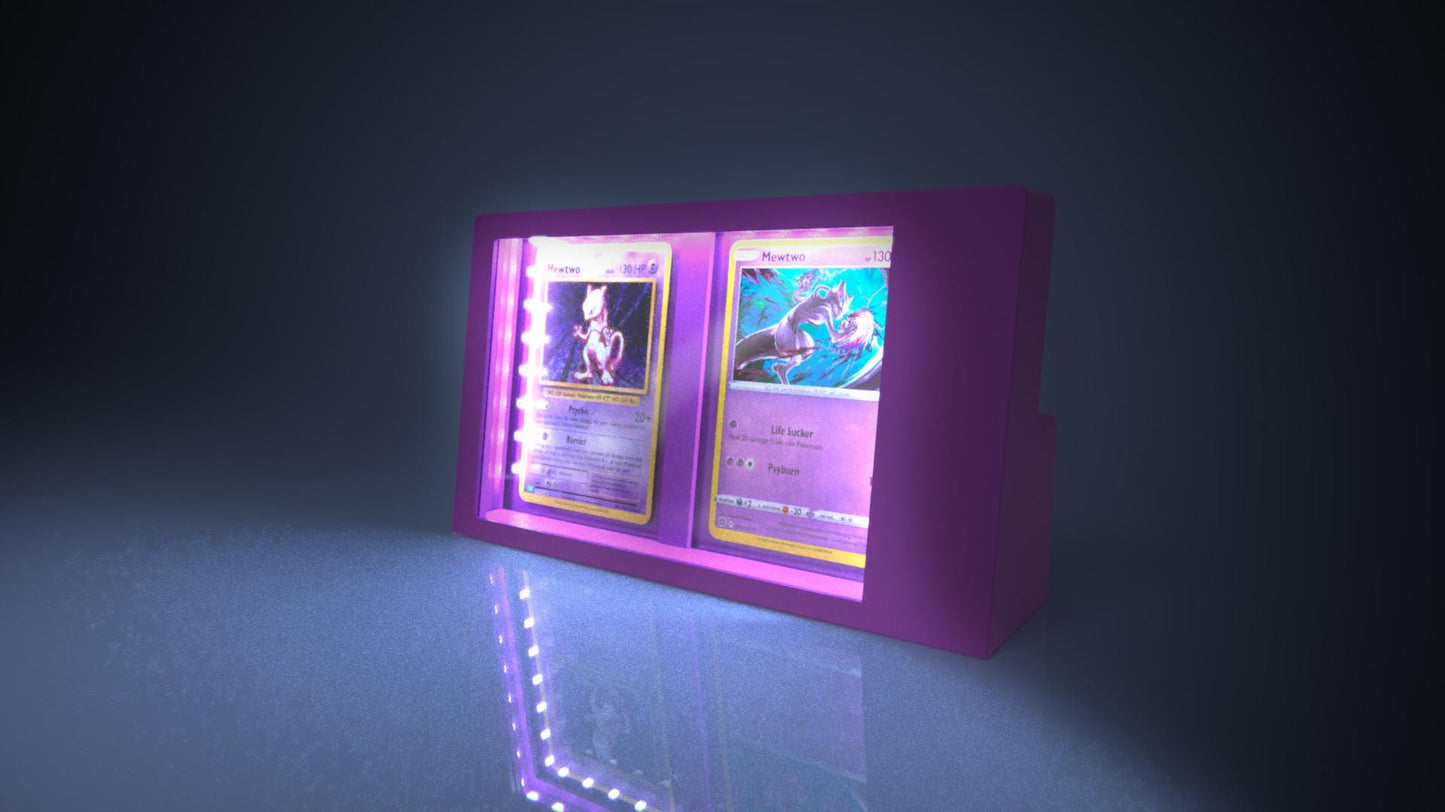 2 Card Toploader Lightbox Display