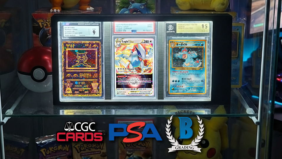 Graded 3 Card Display Lightbox - PSA / Beckett / CGC