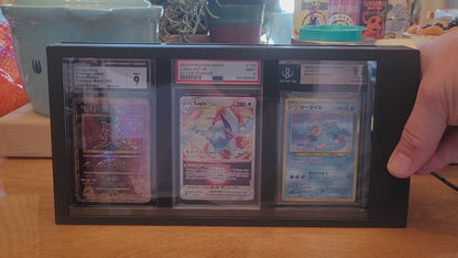 Graded 3 Card Display Lightbox - PSA / Beckett / CGC